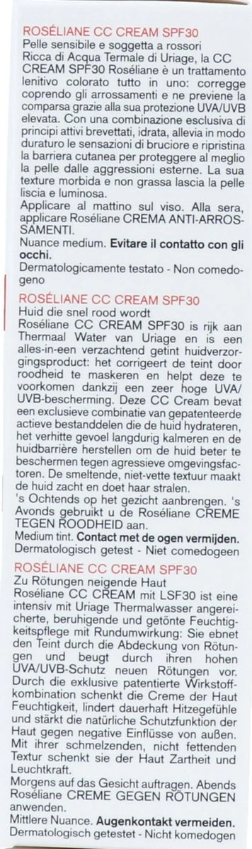 Uriage Roséliane Cc Crème Spf30 - Afbeelding 10