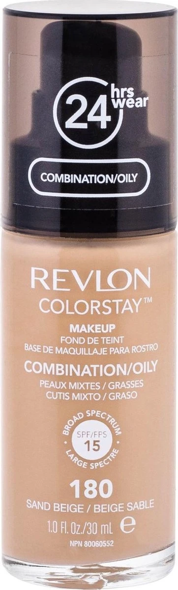 Revlon Colorstay Foundation With Pump - 180 Sand Beige (Oily Skin) - Afbeelding 2