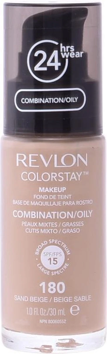 Revlon Colorstay Foundation With Pump - 180 Sand Beige (Oily Skin) - Afbeelding 3