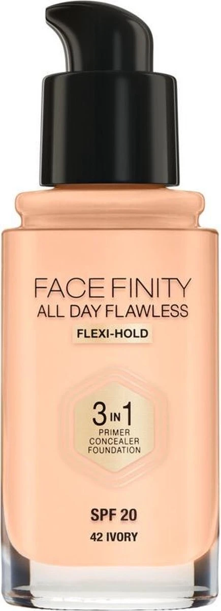 Max Factor Facefinity All Day Flawless 3-In-1 Vegan Foundation 042 Ivory - Afbeelding 2