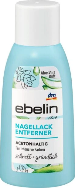 Ebelin Nagellakremover Met Aceton - Met Aloë Vera Geur, 125 Ml