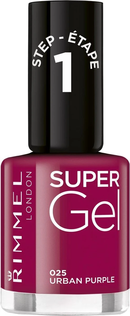Rimmel London SuperGel Nagellak - 025 Urban Purple - Afbeelding 4
