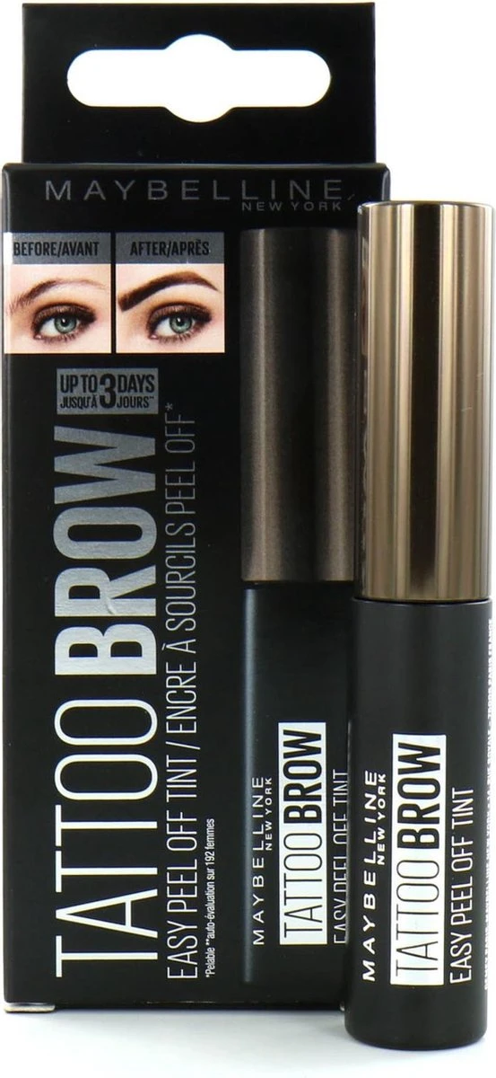 Maybelline New York - Tattoo Brow Peel-Off Wenkbrauwgel - 25 Chocolate Brown - Bruin - Afbeelding 3