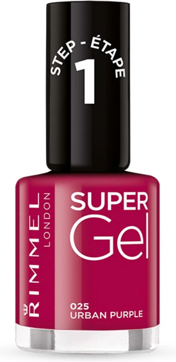 Rimmel London SuperGel Nagellak - 025 Urban Purple - Afbeelding 3