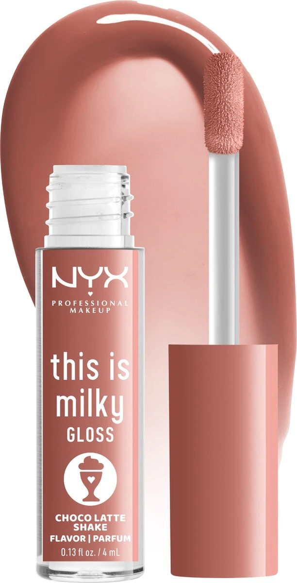 NYX Professional Makeup This Is Milky Gloss - TIMG19 Choco Latte Shake - Lipgloss - 4 Ml - Afbeelding 2