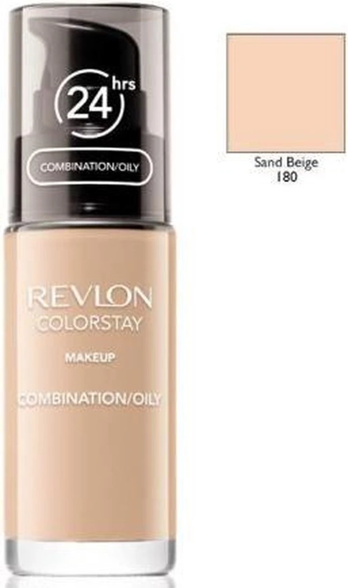 Revlon Colorstay Foundation With Pump - 180 Sand Beige (Oily Skin) - Afbeelding 7