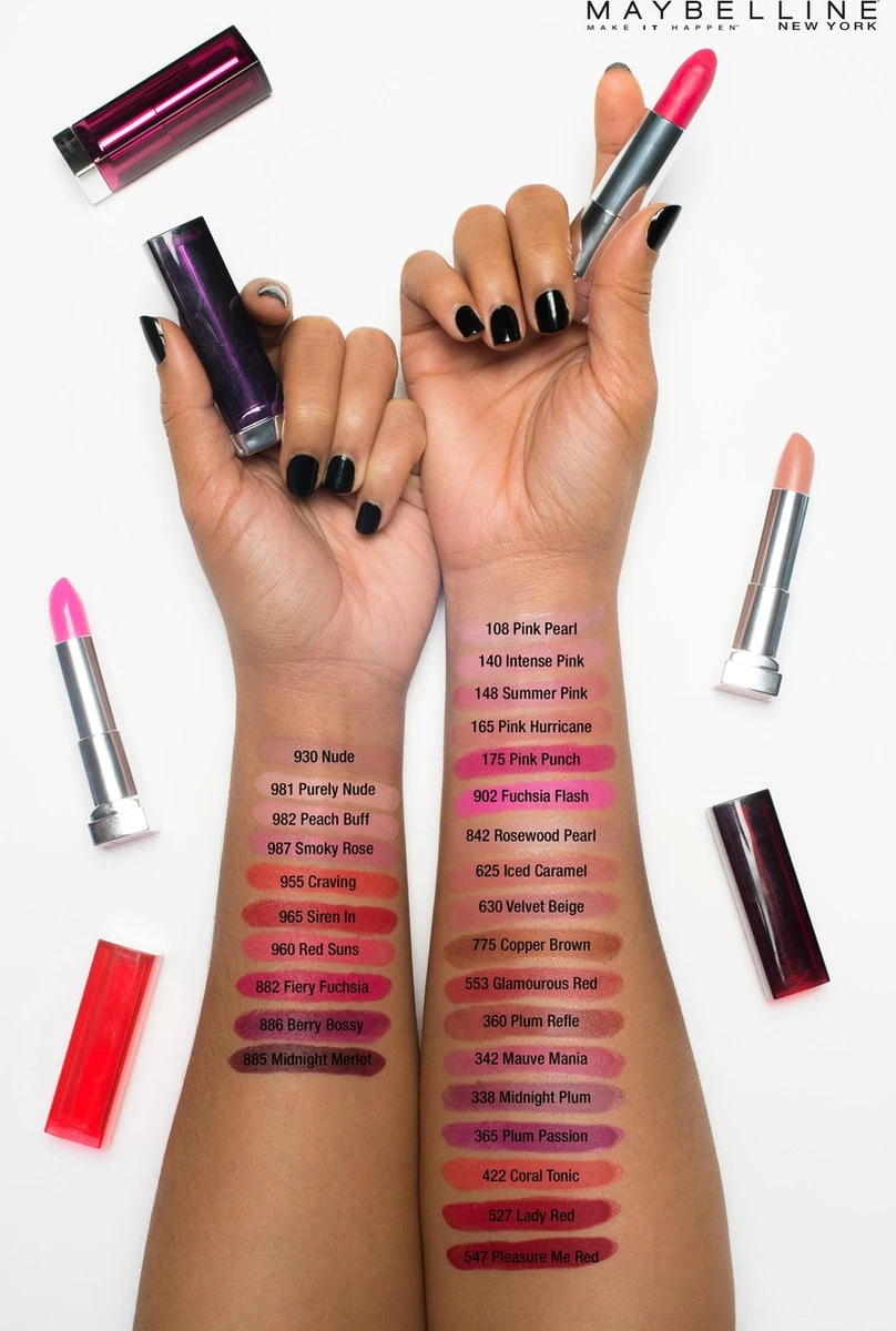 Maybelline Color Sensational - 965 Siren In Scarlett - Matte Rood - Lippenstift - Afbeelding 5