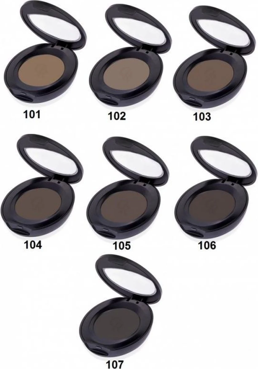 Golden Rose Eyebrow Powder 104 - Wenkbrauwen Poeder Sterk Gepigmenteerd - Afbeelding 3