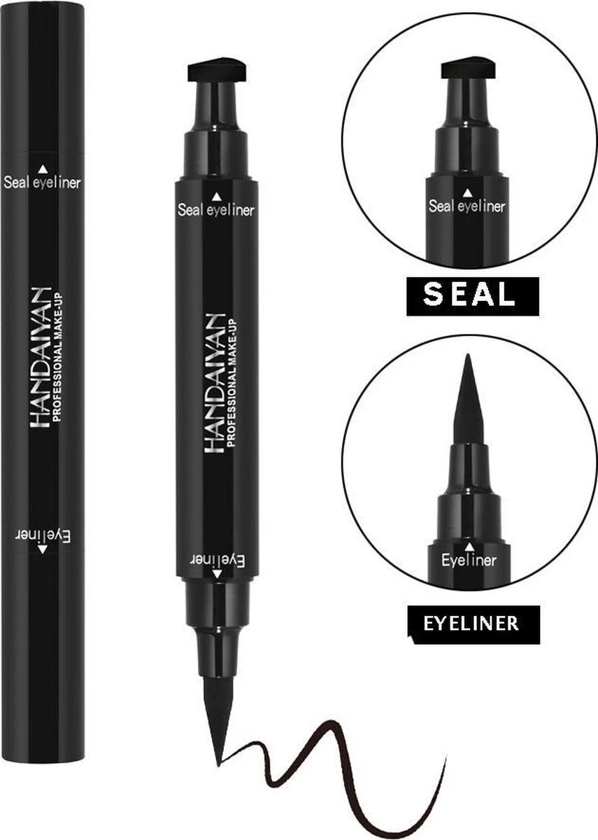HANDAIYAN® | Eyeliner Met Wing Stempel | Zwarte Oog Stempel | 2 In 1 Eyeliner | Eyeliner Tool | Wing Eyeliner | Wing Stamp - Afbeelding 3