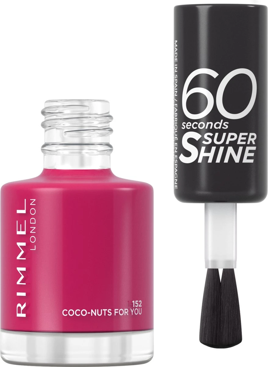 Rimmel London 60 Seconds SuperShine Nagellak - 152 Coco Nuts For You - Afbeelding 2