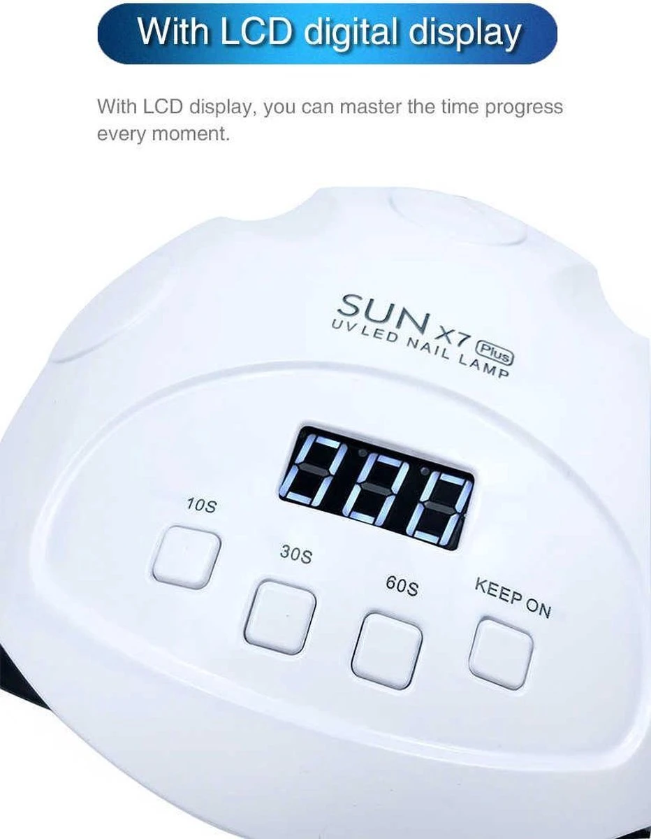 Nageldroger- 90 Watt LED UV Inclusief Manicure- Pedicure Set - Professioneel - Nagel Lamp LED - Professionele Nageldroger - Ledlamp - Gel Nagellak - Gelpolish - Gel Nagels - Builder Gel - Acryl - Afbeelding 3