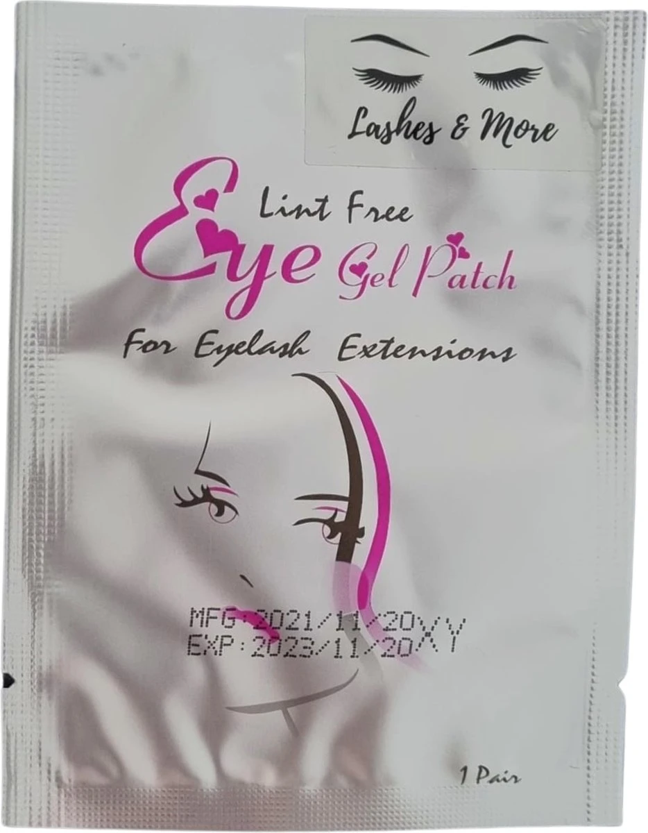 Merkloos EyePads - 100 Stuks - Oogkussens - Wimperextensions - Make Up - Gel Pads - Wimper Sticker - Lashes - Groot - 50 Paar - Afbeelding 3