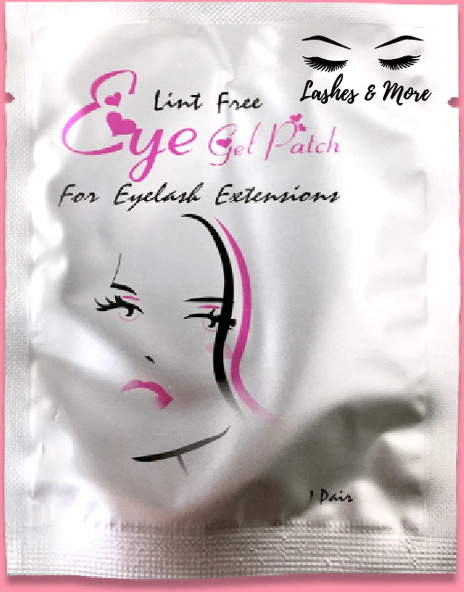 Merkloos EyePads - 100 Stuks - Oogkussens - Wimperextensions - Make Up - Gel Pads - Wimper Sticker - Lashes - Groot - 50 Paar