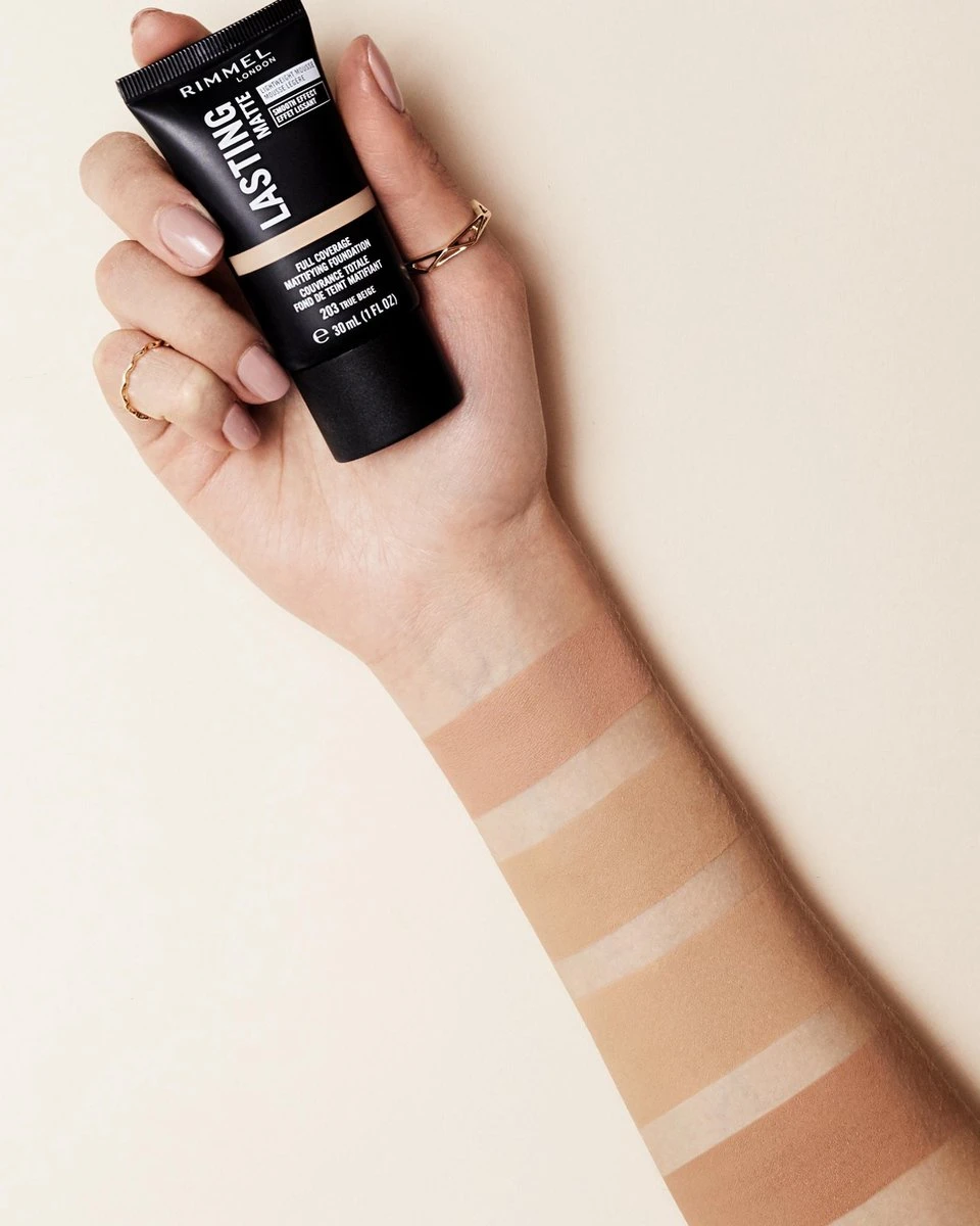 Rimmel London Lasting Matte Foundation - 100 Ivory - Afbeelding 8