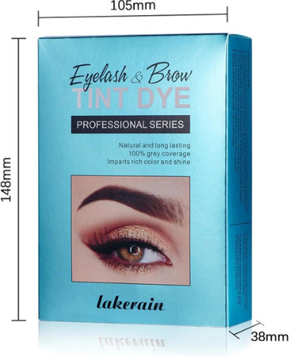 2 In 1 - Henna Wenkbrauwverf En Wimperverf - Zwart - Henna Brows - DIY Henna Brows Kit - Starterspakket Met Vele Extra's - 30 Ml - Afbeelding 2